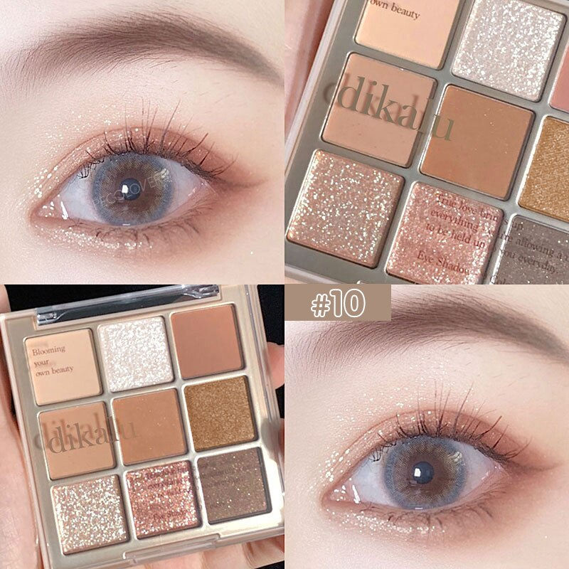 Thumbnail: 9 Colors Sakura Shimmer Shine Eyeshadow Palette Matte- Glitter -Shiny