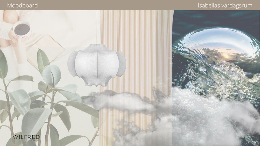 Inredning vardagsrum Isabella Löwengrip Blondinbella moodboard
