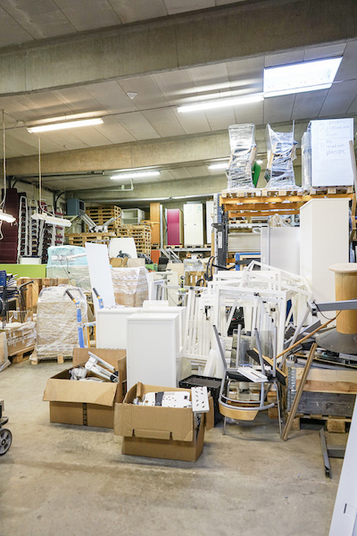 Hållbar inredning Recycling Partner lager