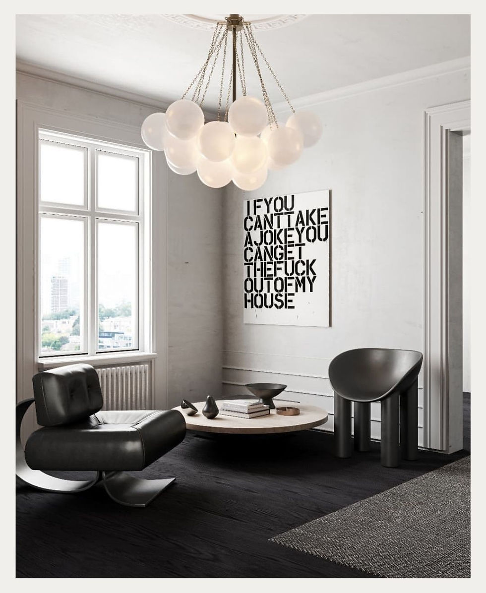 Modern inredningsstil Material kombinationerna läder, trägolv "Bold interior"