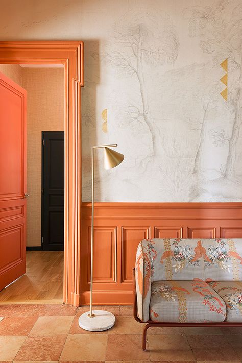 Orange inredningsdetaljer färgtrend