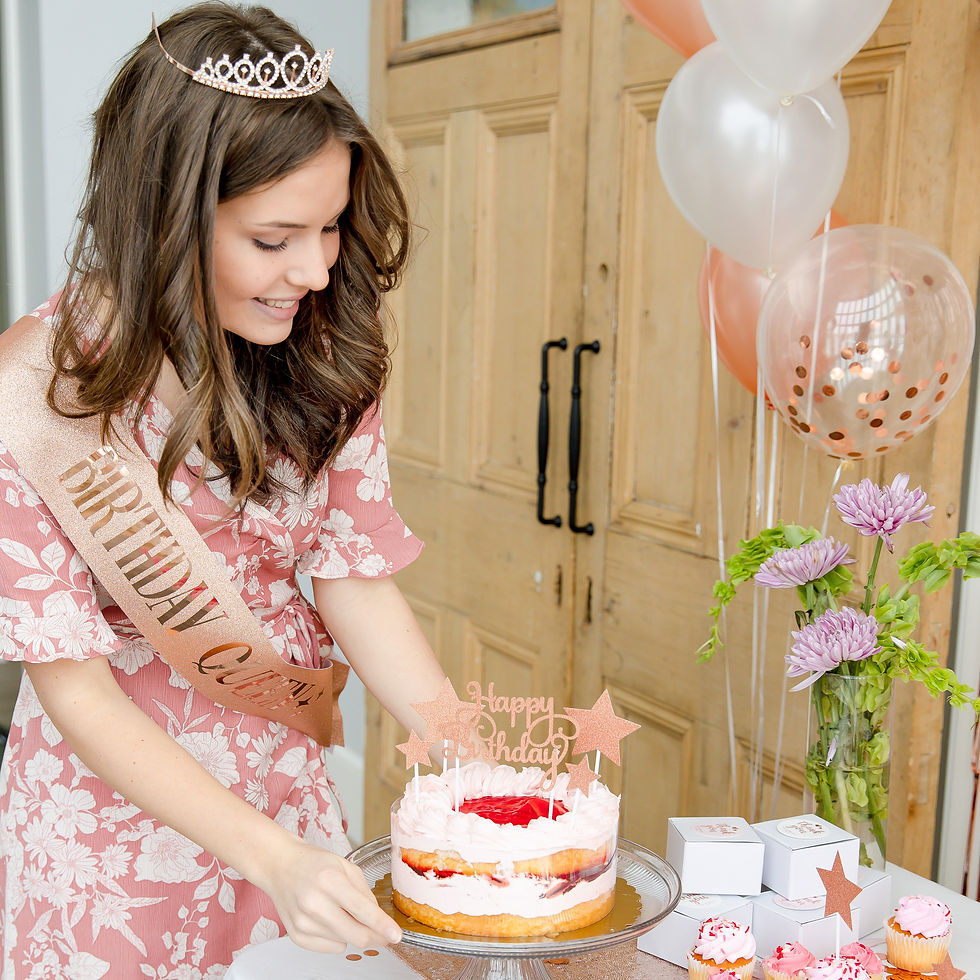 Thumbnail: 225 PC Rose Gold Birthday Party Decorations Kit for Girls, Teens, Women