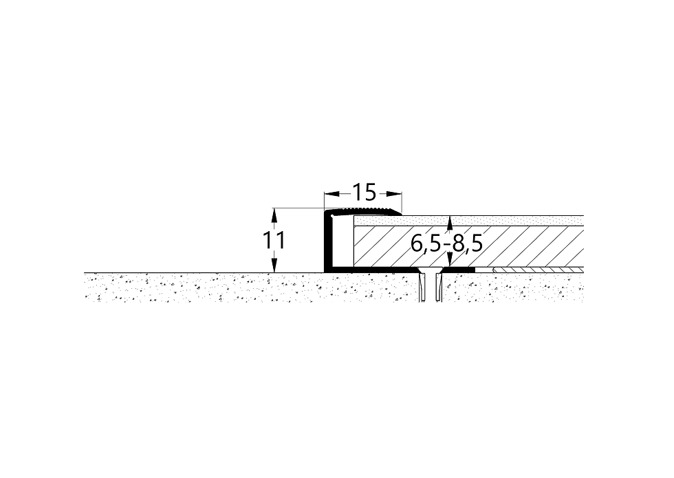 Sondro Einfassprofil 8608 / Silber / gebohrt
