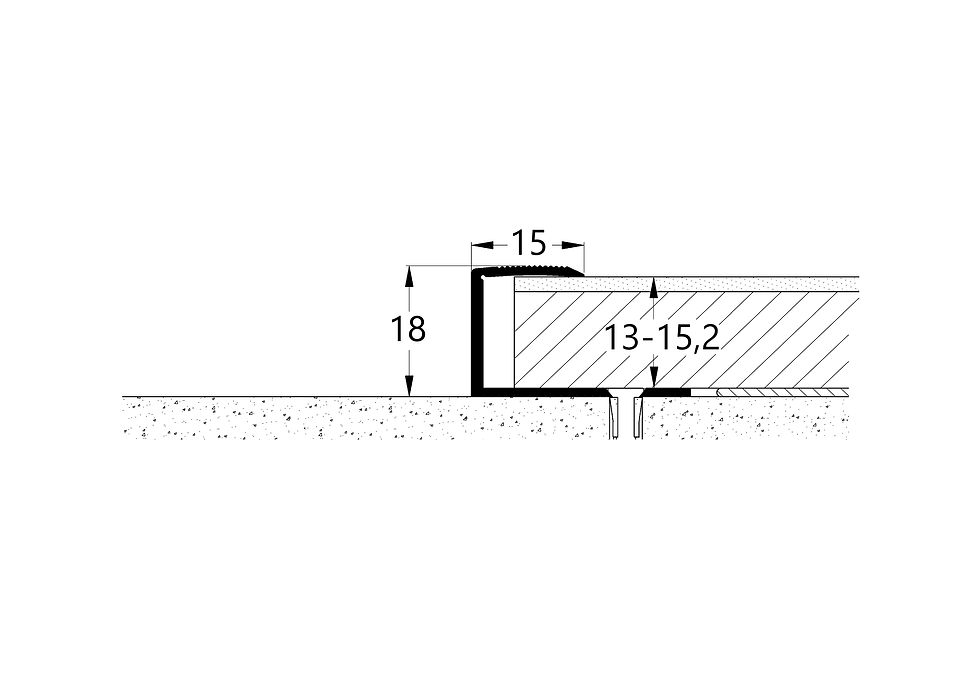 Sondro Einfassprofil 8615 / Silber / gebohrt