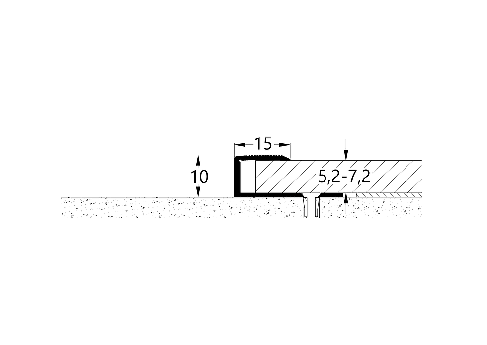 Sondro Einfassprofil 8607 / Silber / gebohrt