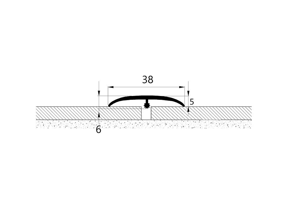 Sondro T-Übergangsprofil 8338 / 38 mm breit / ohne Lamellendübel