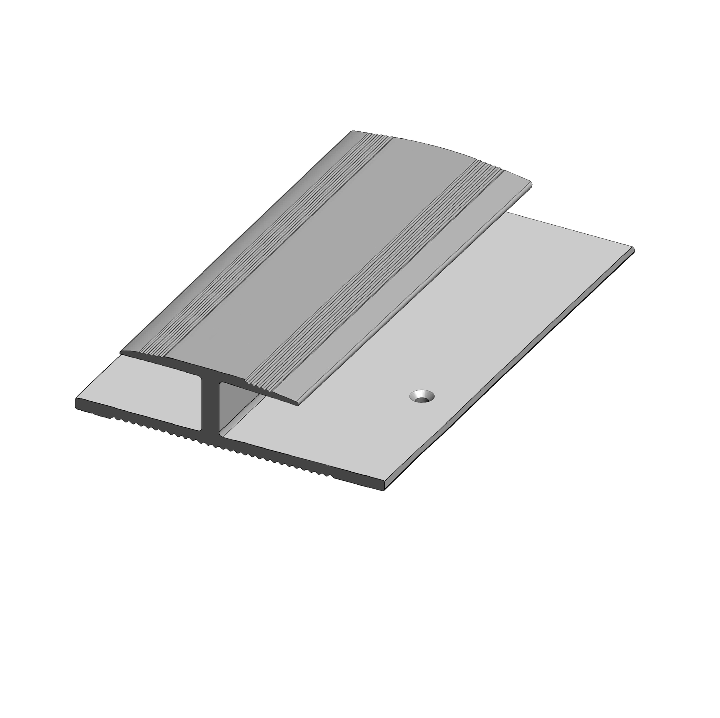 Sondro 8658 / Doppel-Einschubprofil / Silber / gebohrt
