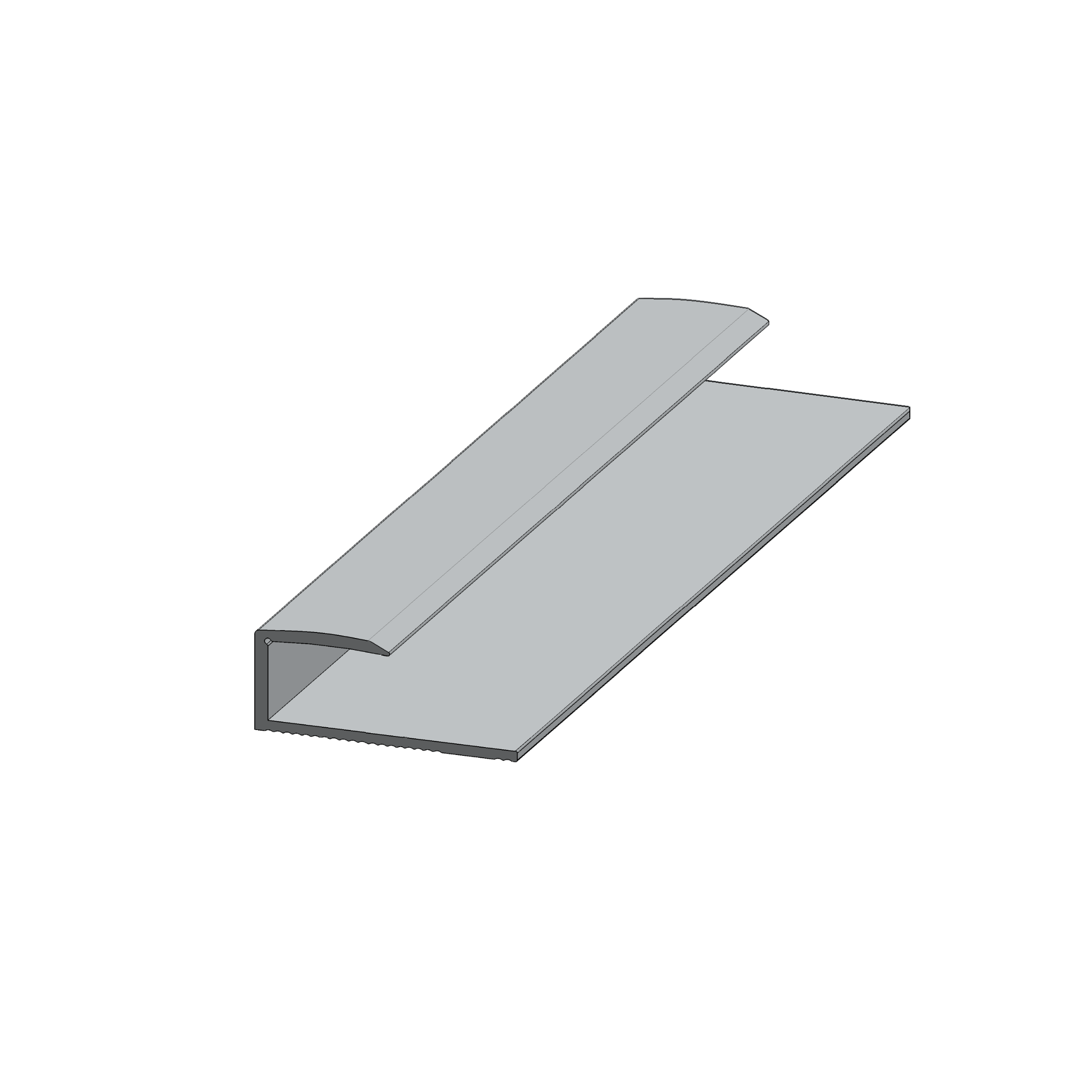 Sondro / Einfassprofil 8610 / glatte Oberfläche / Alu silber / ungebohrt