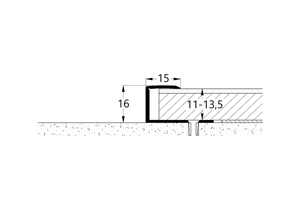 Sondro Einfassprofil 8613 / Silber / gebohrt