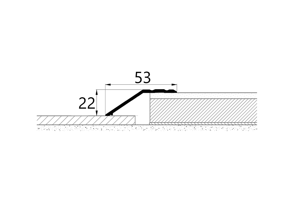 Sondro Ausgleichsprofil 8412 / 22 mm Höhenausgleich / Aluminium