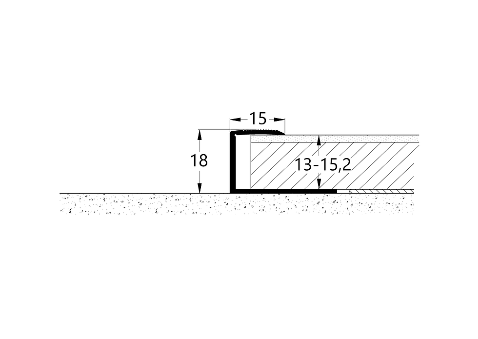 Sondro Einfassprofil 8615 / Silber / ungebohrt