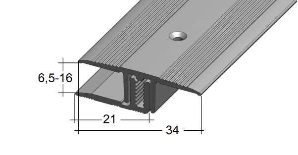 Sondro Übergangsprofil 8221/ Silber/ gebohrt