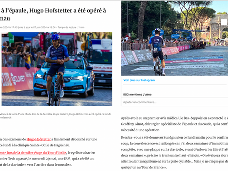Hugo Hofstetter opéré après sa chute au Giro