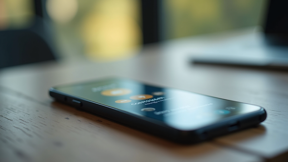 Close-up view of a smartphone screen showing a condominium management app interface