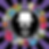 Chris Canas black and purple Sticker with logo surrounded by instruments