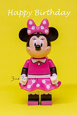 Lego birthday card Minnie Mouse