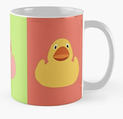 Pop Art rubber duck mug