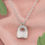 Thumbnail: Silver Lock Pendant Necklace