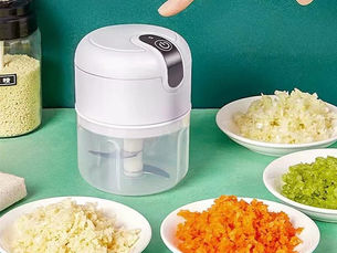 Top 10Mini Portable Electric Food Processor with 3 Blades Stainless Steel USB 250