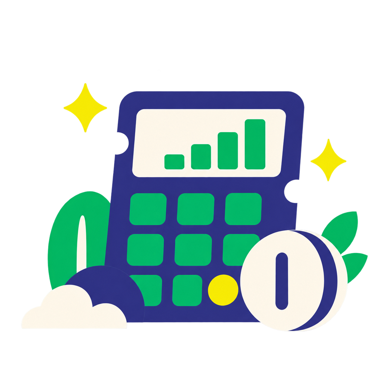 Calculator and chart representing a borrowing-power estimate