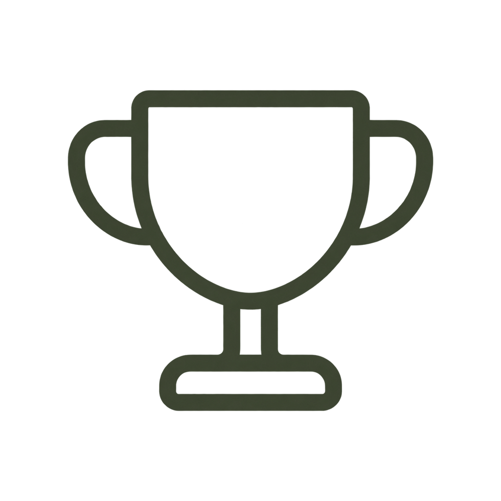 Trophy illustration representing barbering recognition