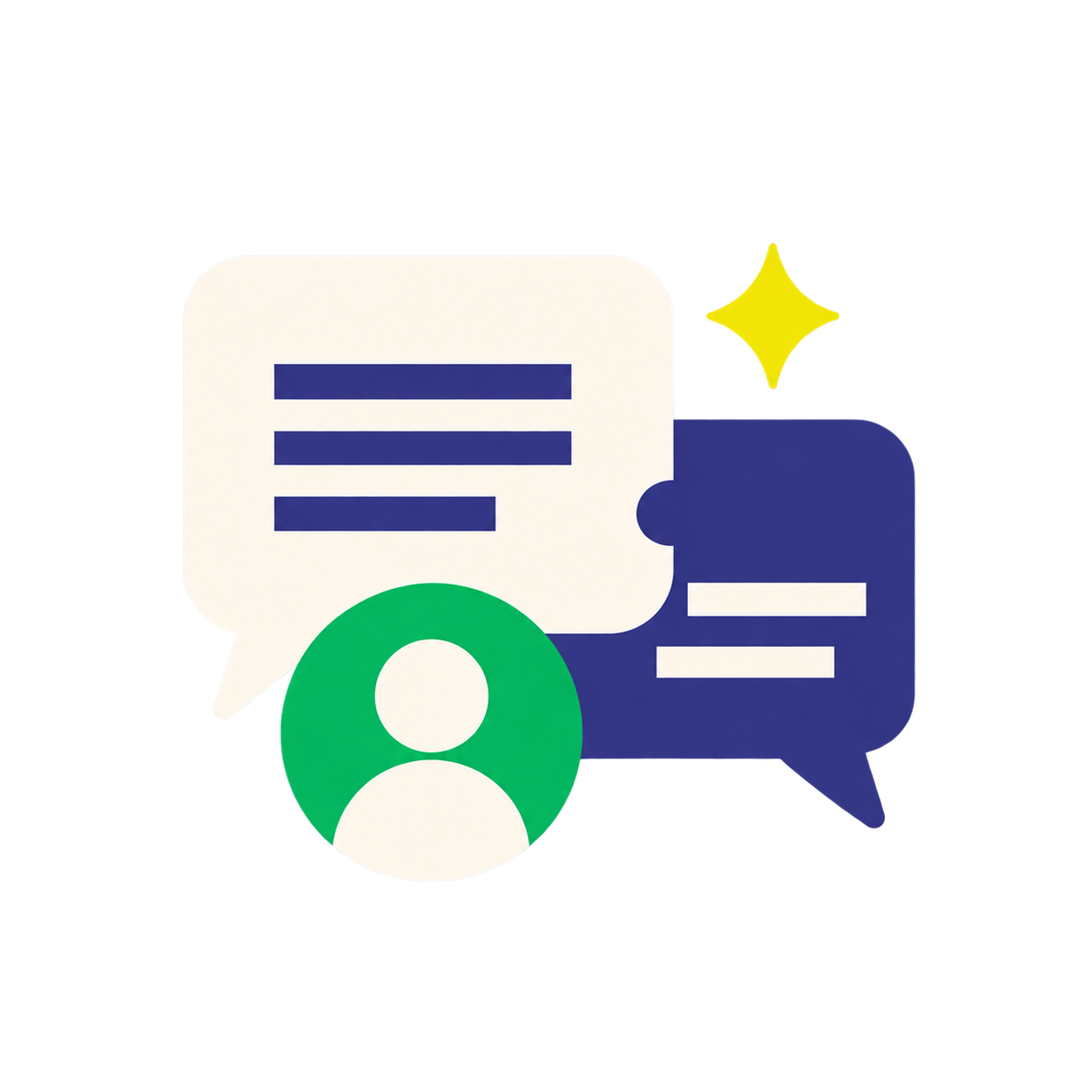 Conversation and guidance illustration for common finance questions