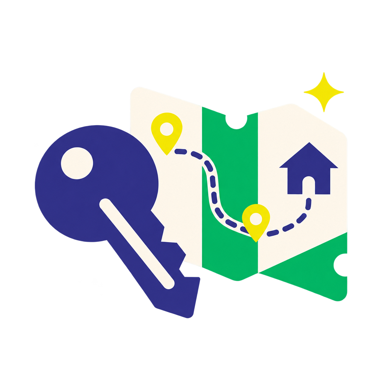 Home-planning illustration representing the first steps towards buying