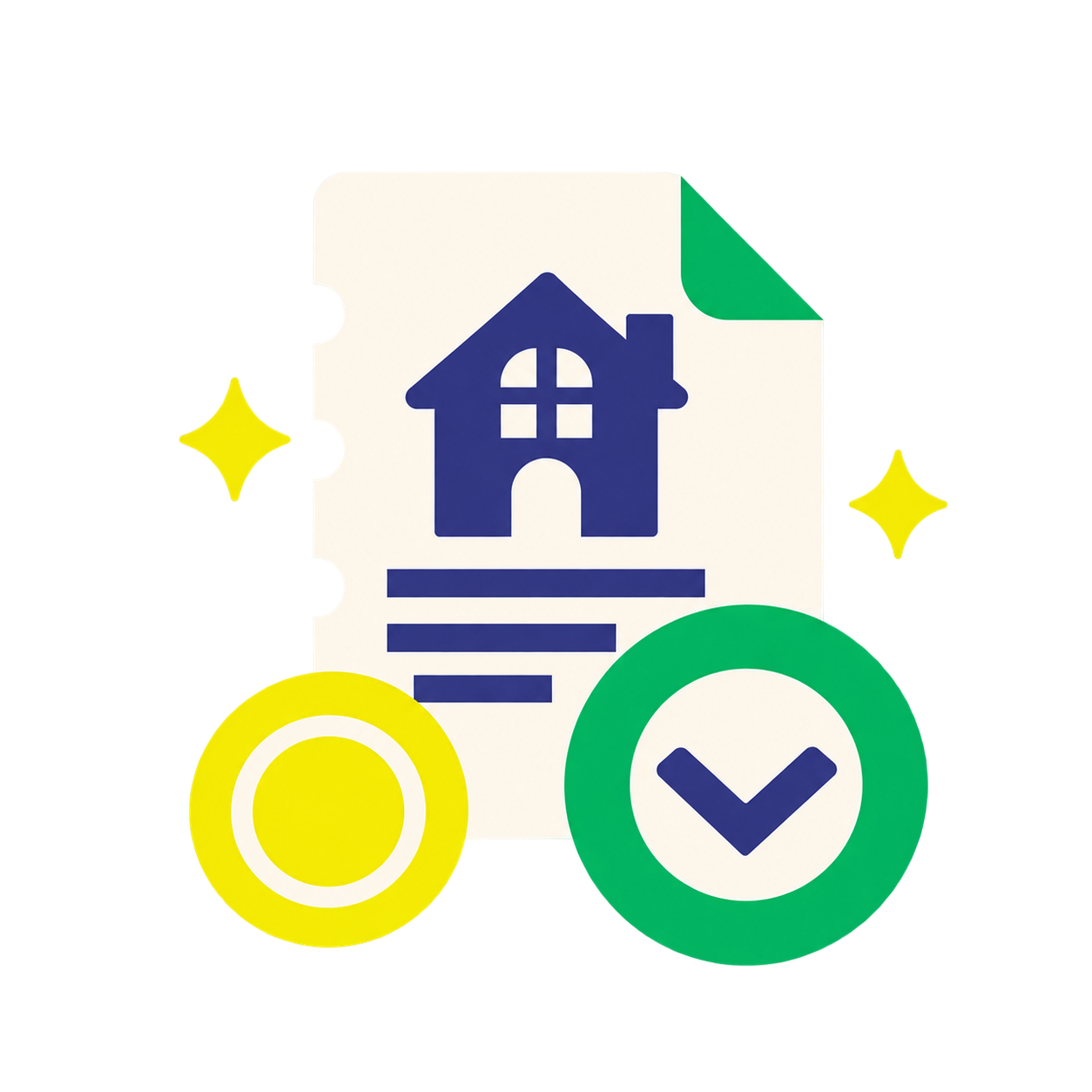 Property and document illustration representing stamp duty costs