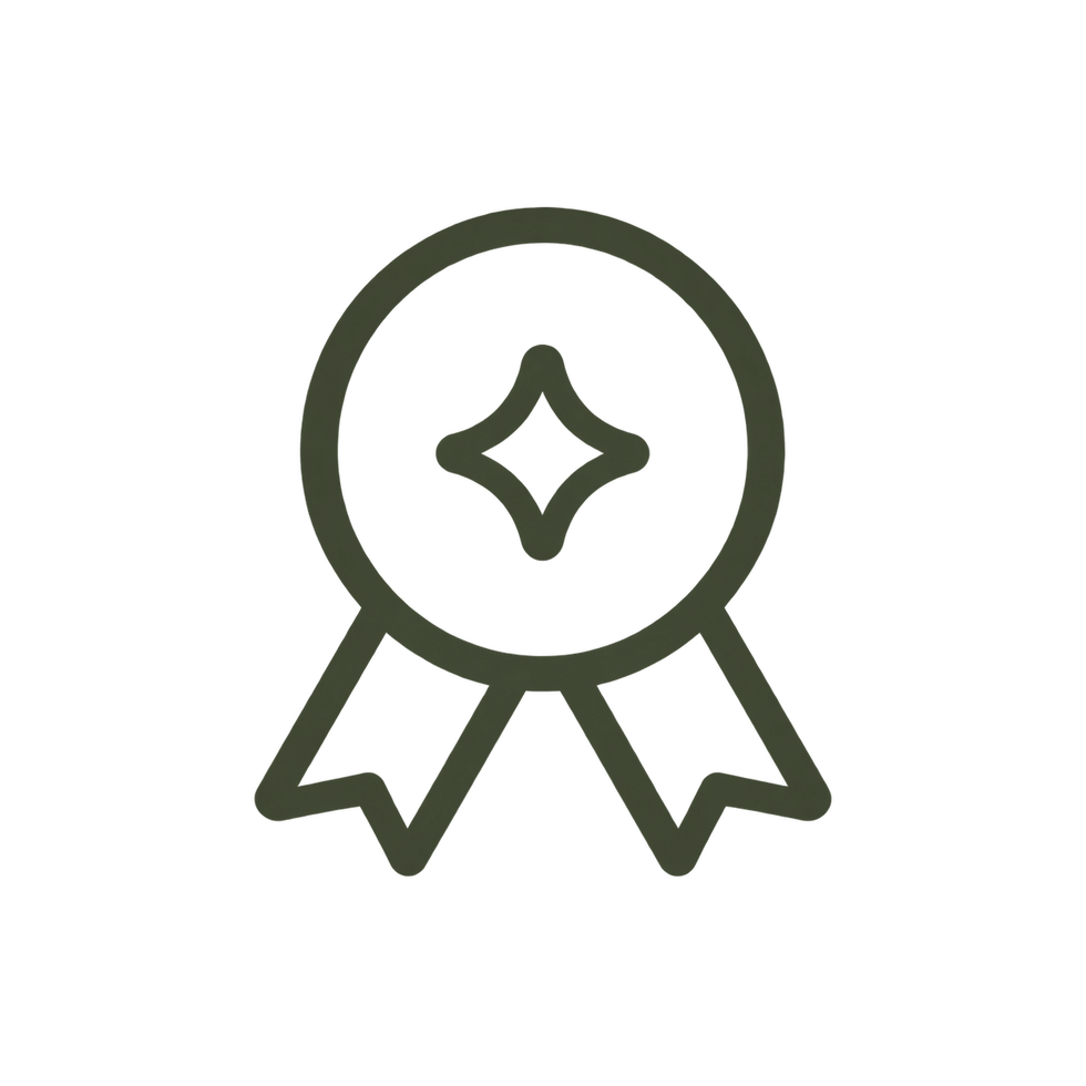 Medal illustration representing barbering recognition