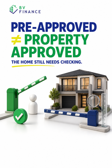 Pre-approval does not approve the property