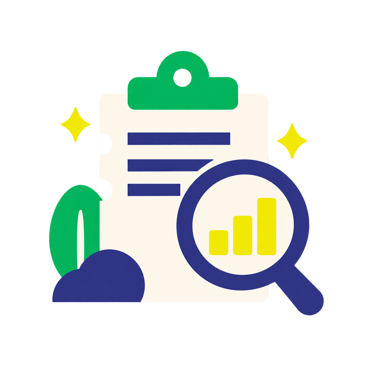 Loan documents and a magnifying glass representing a home-loan review