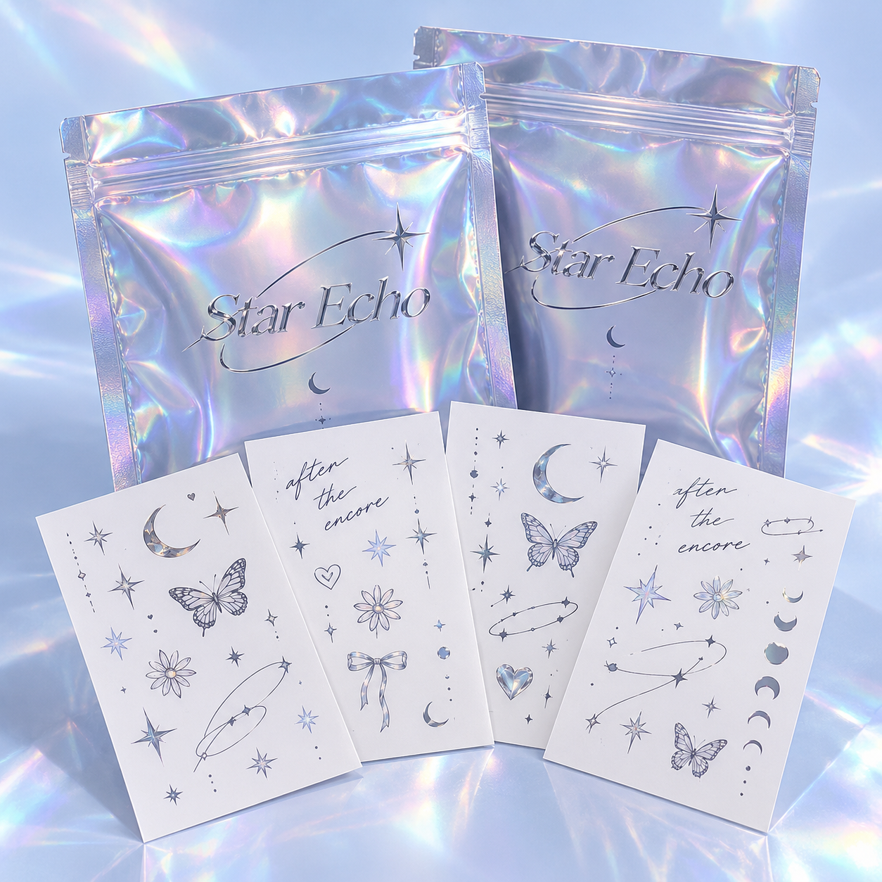 BESTIES temporary tattoo packaging concept for 2 people