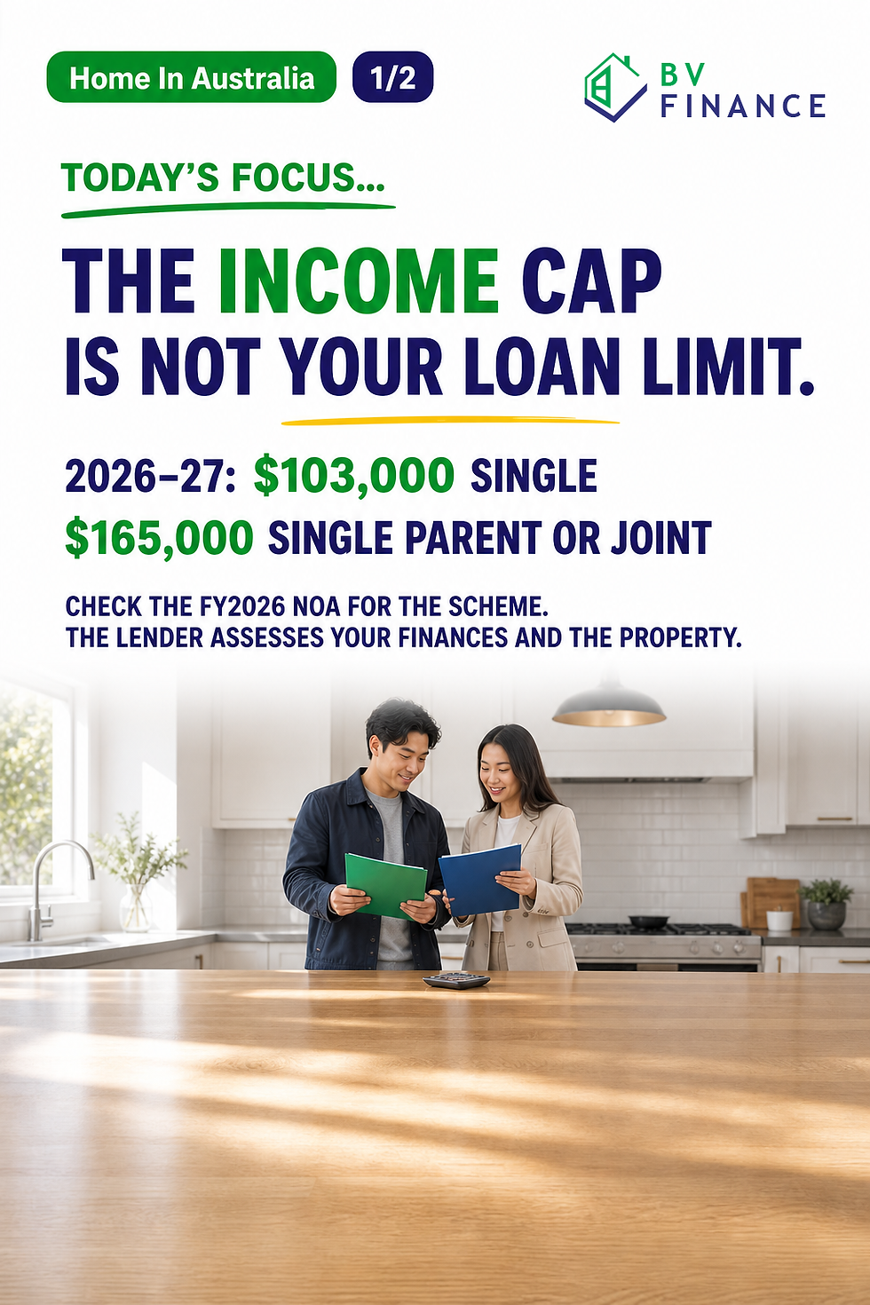 Australian home buyers comparing the Help to Buy income threshold with a separate participating lender assessment