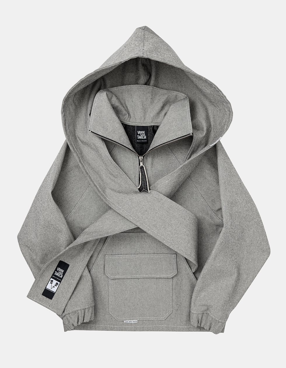 Thumbnail: Half-Zipper Hoodie + Detachable Hood
