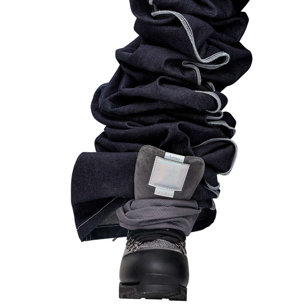 Thumbnail: Xtra Long  Indigo White Jeans