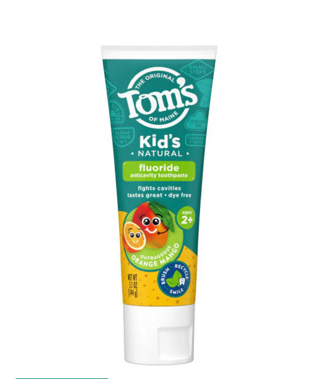 Tom’s pasta dental mango naranja floruro 