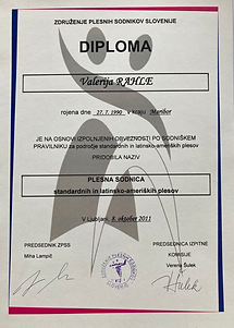 Plesni spekter Plesni tečaji Diploma