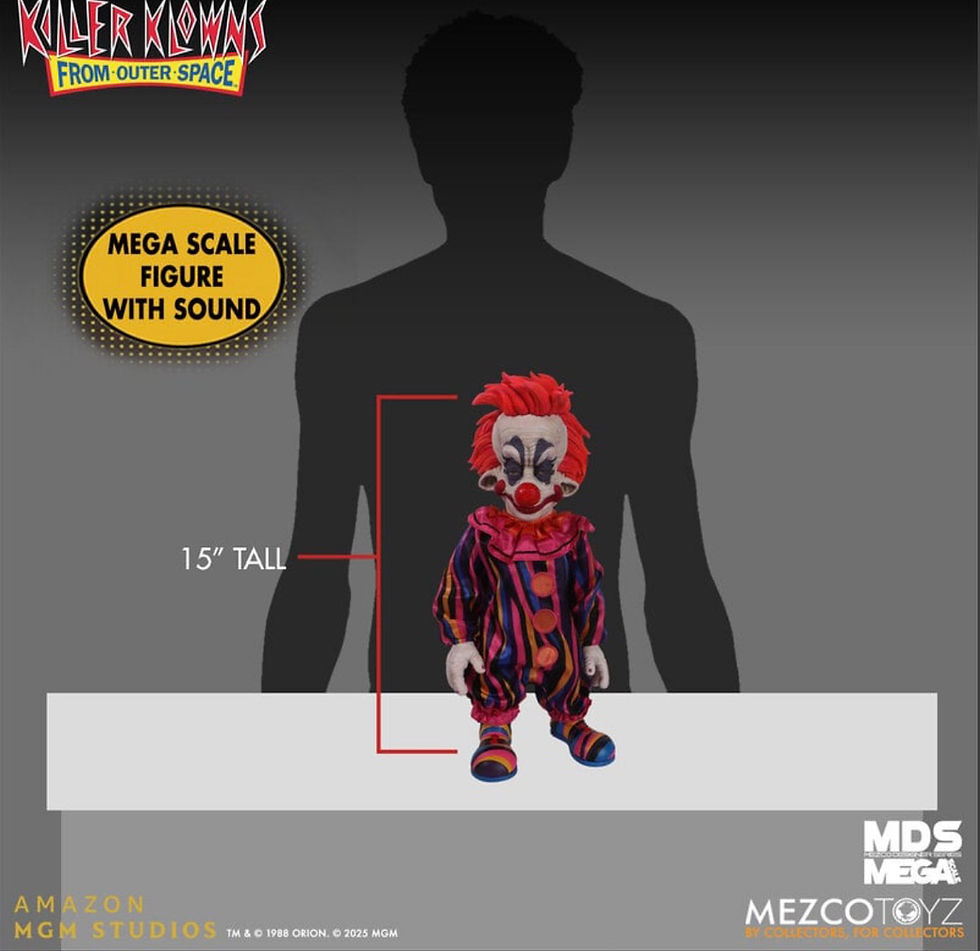 Thumbnail: Mezco Toyz Killer Klowns from Outer Space Rudy MDS Mega Scale 15-inch collectible figure with sound effects