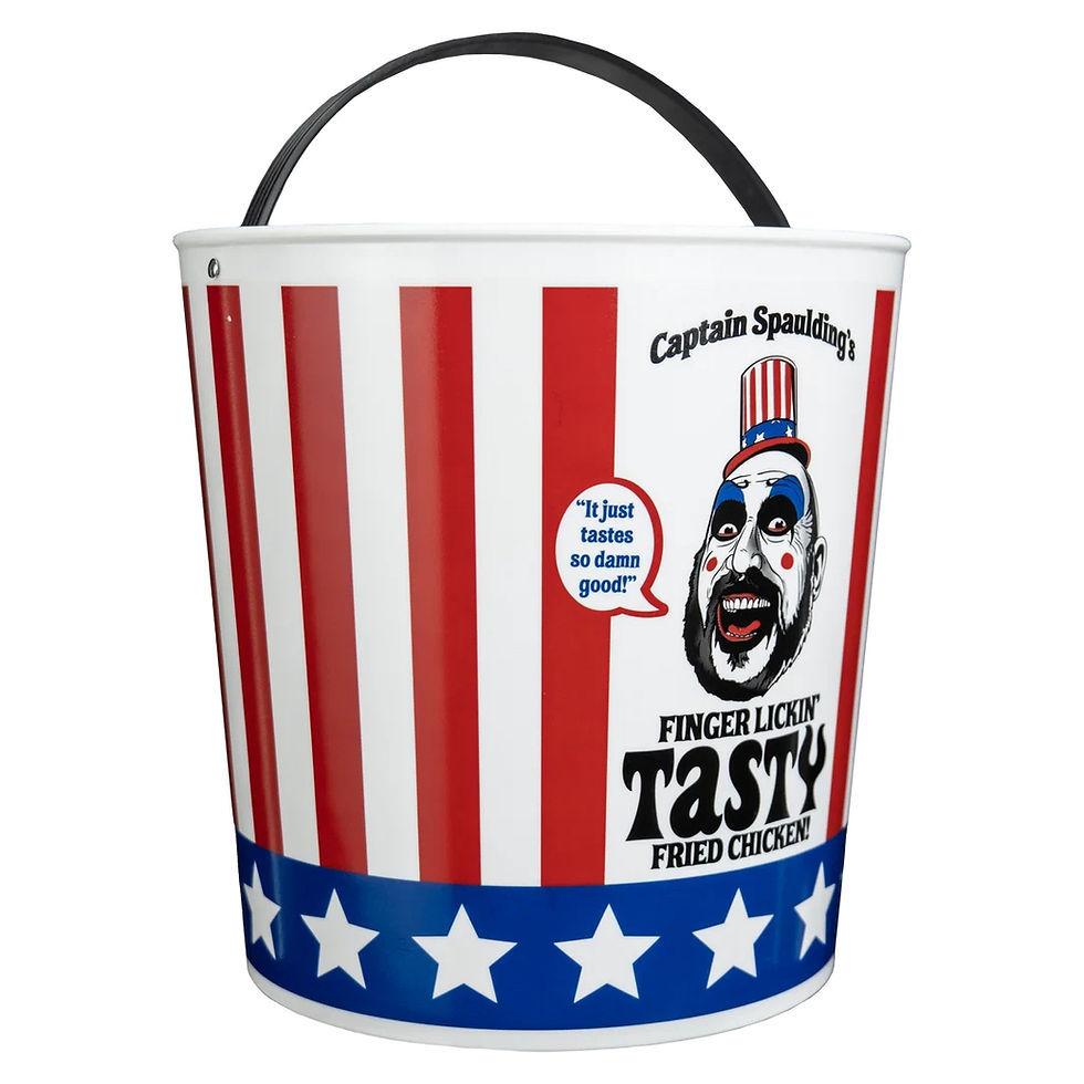 Thumbnail: Trick or Treat Studios House of 1000 Corpses Captain Spaulding Chicken Bucket Candy Pail with carrying handle