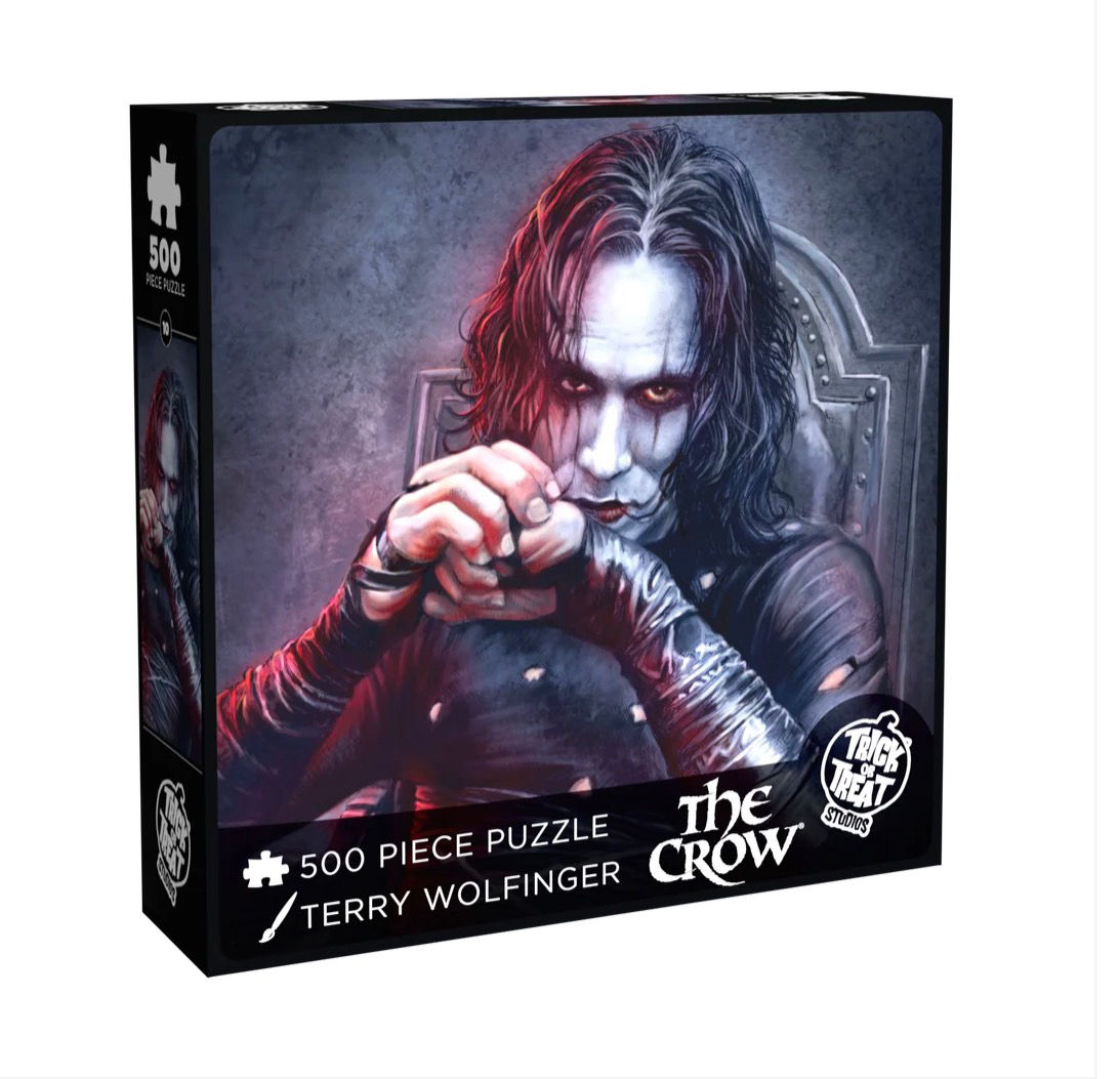 The Crow 500-piece jigsaw puzzle featuring artwork by Terry Wolfinger
