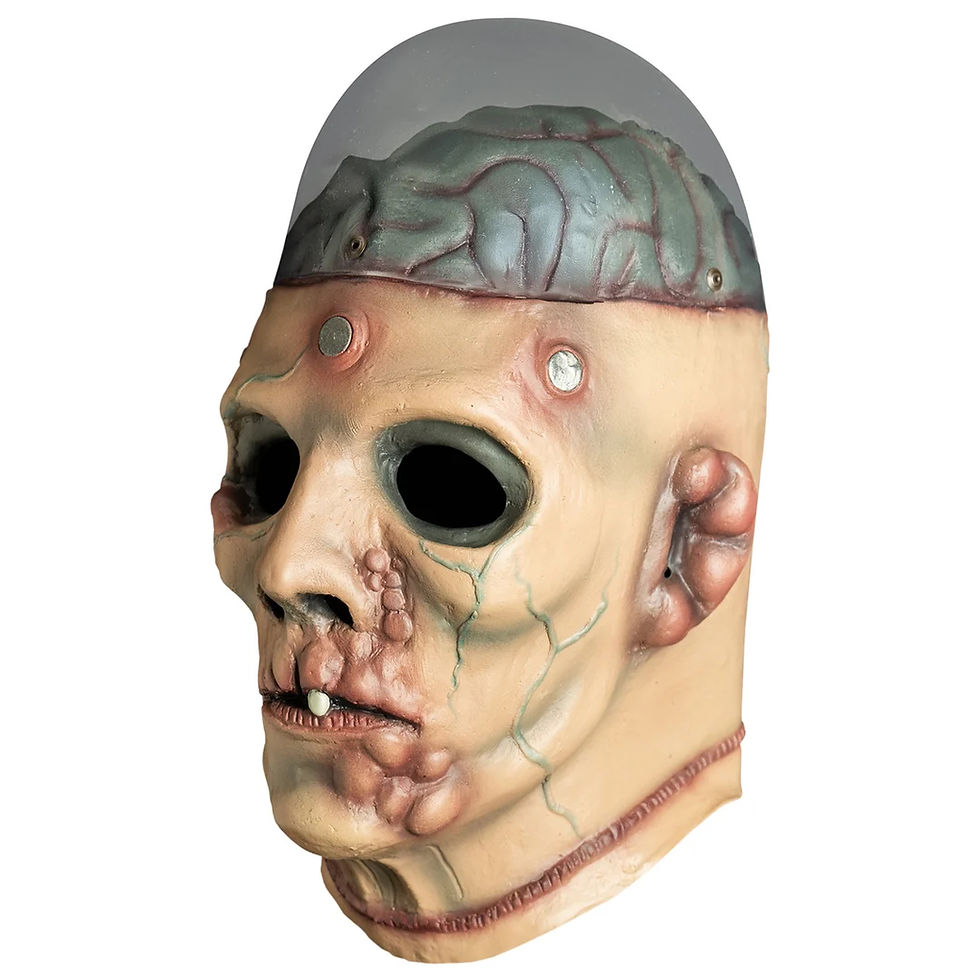 Trick or Treat Studios Don Post Frankenstein 2001 latex mask with clear plastic dome