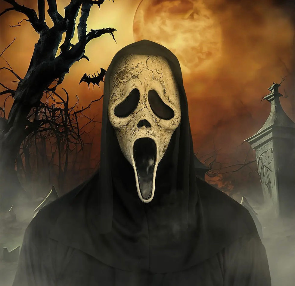 Thumbnail: Fun World Ghost Face Aged Mask