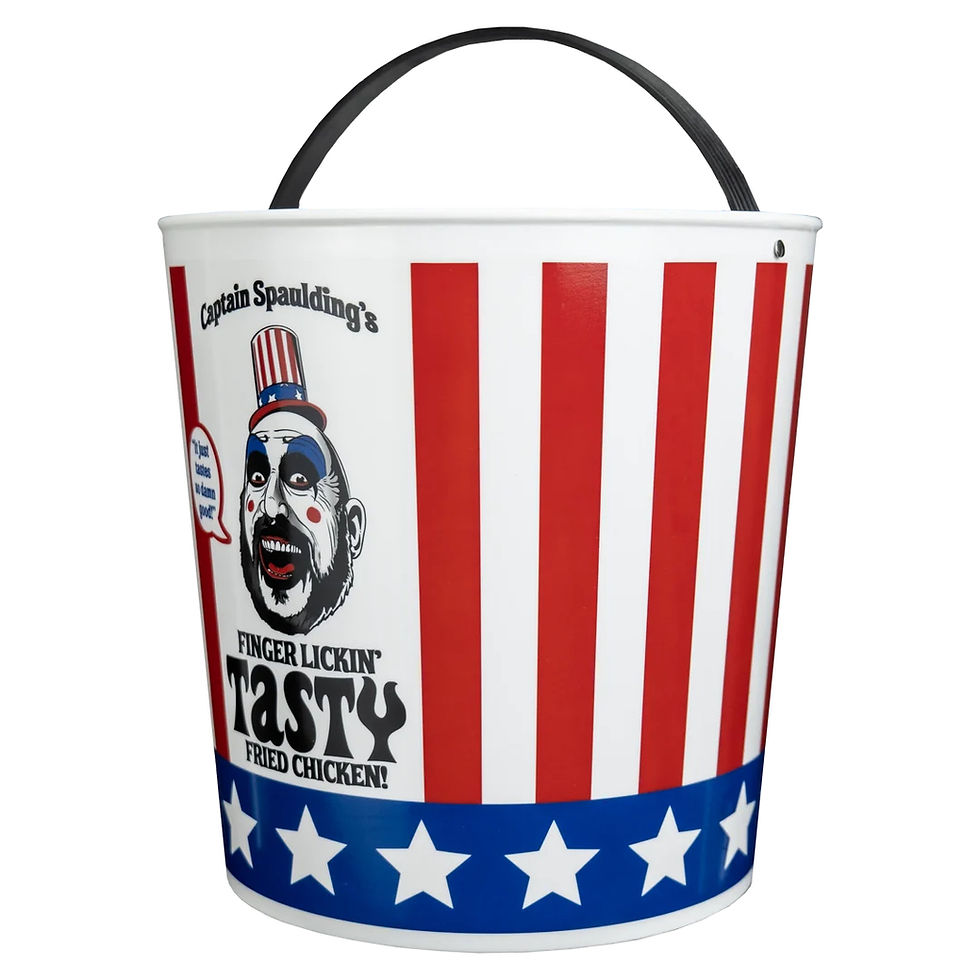 Thumbnail: Trick or Treat Studios House of 1000 Corpses Captain Spaulding Chicken Bucket Candy Pail with carrying handle