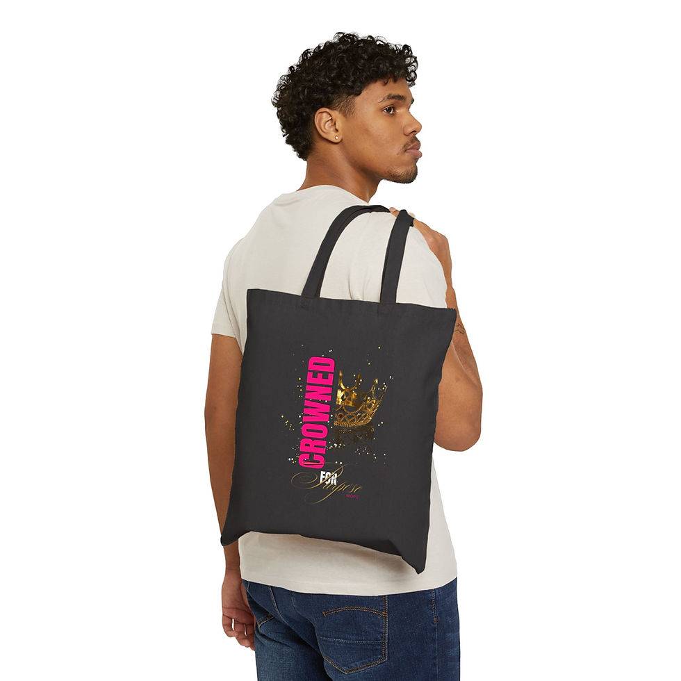 Thumbnail: Crowned for Purpose Bag - Stylish Cotton Tote Bag, Eco-