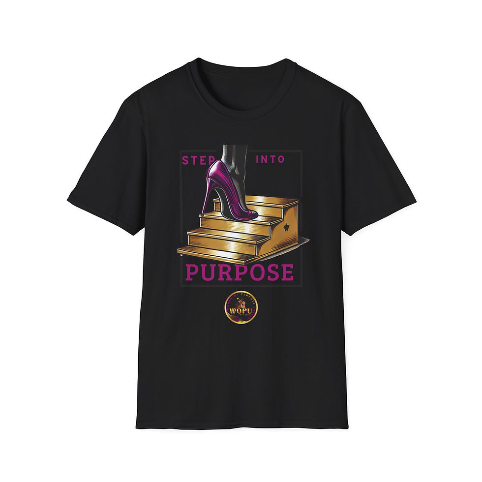 Thumbnail: Step Into Purpose Women's Tee - Empowerment Shirt, Queen Vibes, Casual Wear