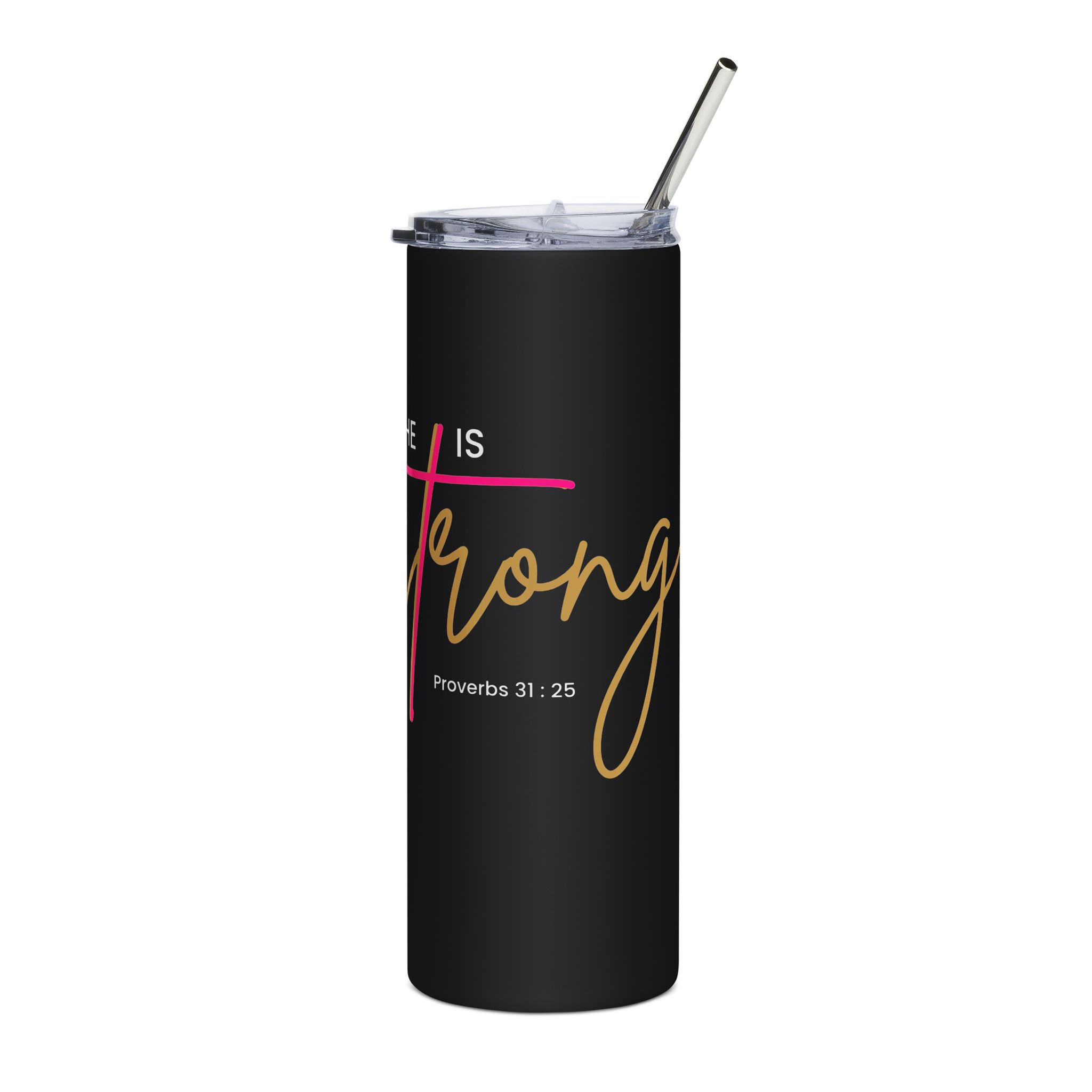 She Is Strong Tumbler, W.O.P.U - Drinkware, Motivational Gift, Inspirational