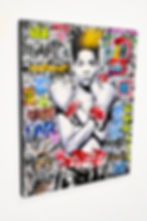 Portrait Basquiat street art contemporain multicolore peinture originale sur toile signée Vincent Bardou œuvre graphique