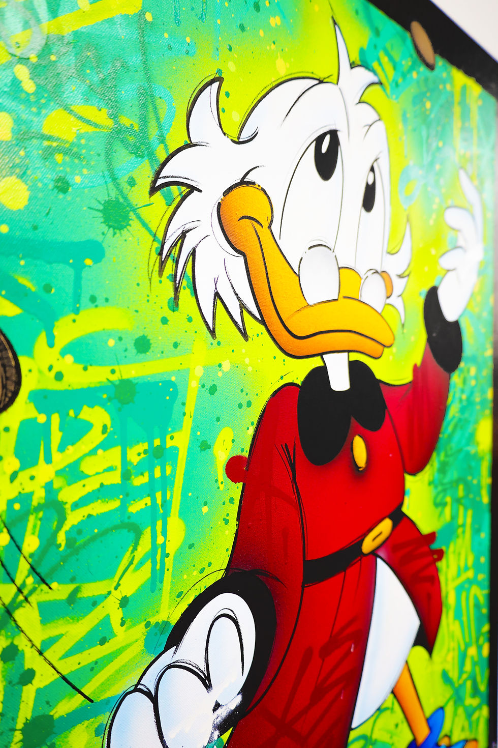Thumbnail: "Picsou Success Story" brings together Pop Art and street art with Uncle Scrooge and money designs.