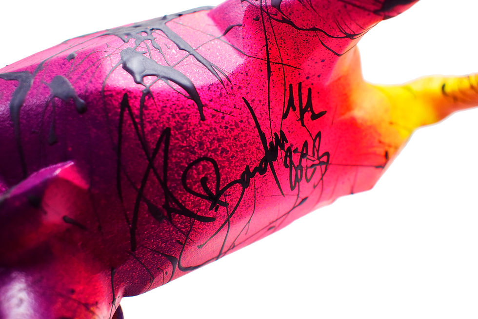 Miniature : Statue cheval design multicolore en résine style Orlinski, déco street art moderne extérieure ou intérieure. Vincent Bardou