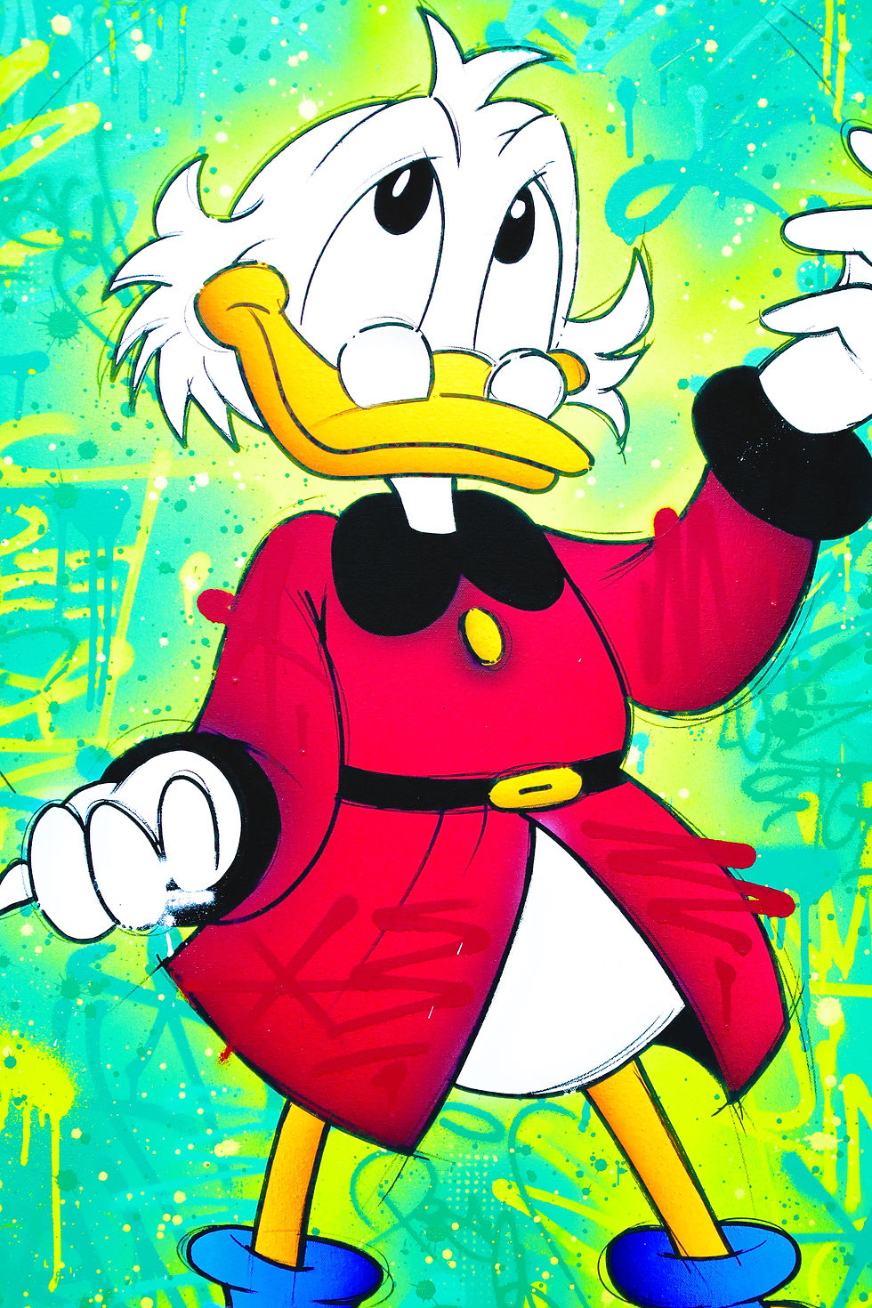 Thumbnail: Tableau graffiti Picsou Uncle Scrooge succès peinture pop art multicolore pour une déco intérieure stylée